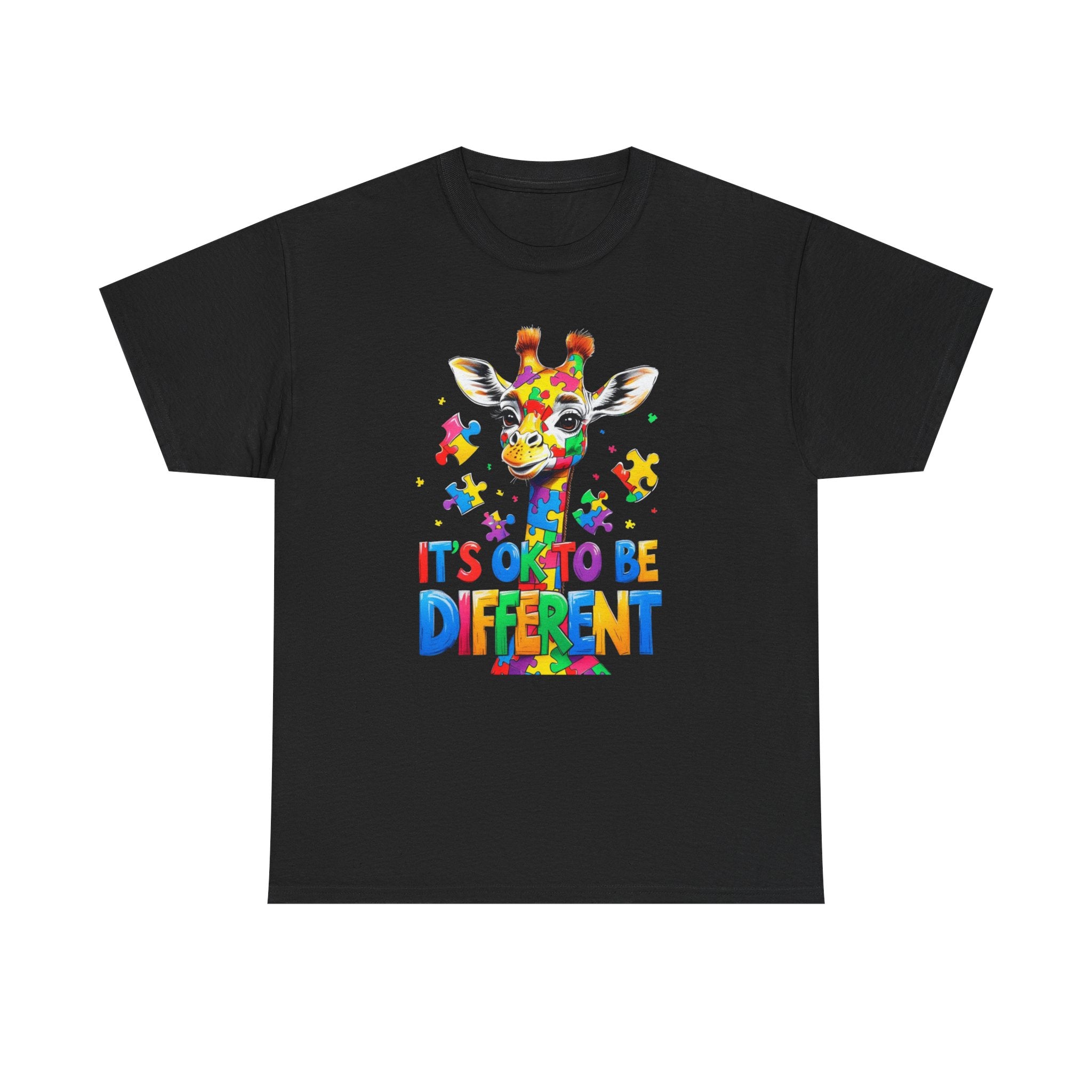 It's OK To Be Different Giraffe Tee Shift - Autism ADHD ASD Aspergers Awareness T Shirt - Gift