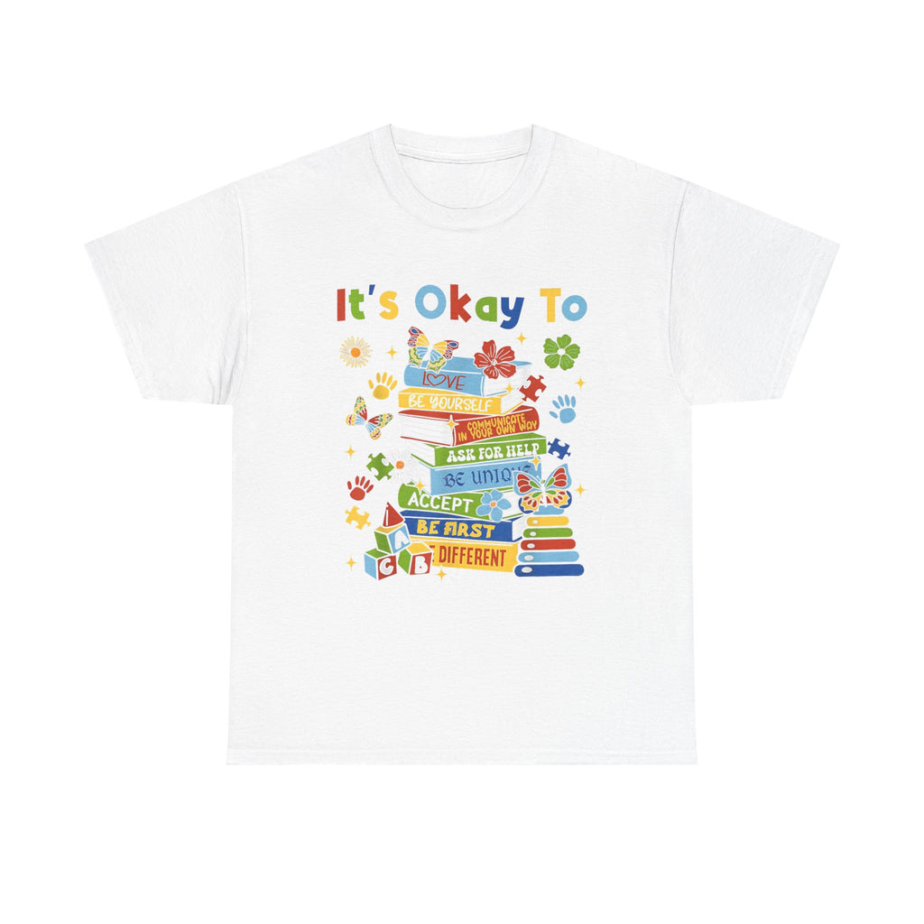 It's Okay To Learn Children’s T-Shirt - Positive Classroom / Autism ADHD Tee NEW