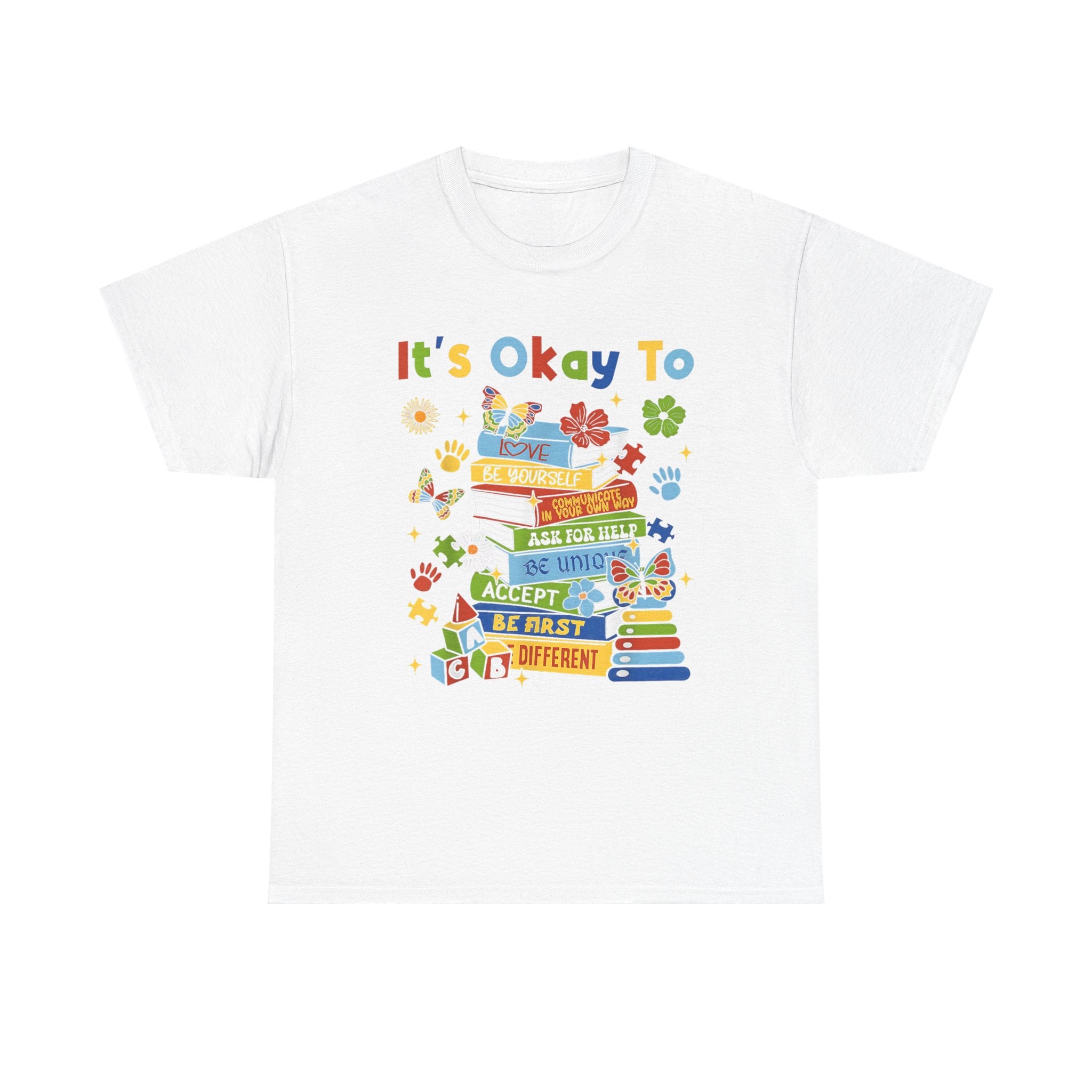 It's Okay To Learn Children’s T-Shirt - Positive Classroom / Autism ADHD Tee NEW