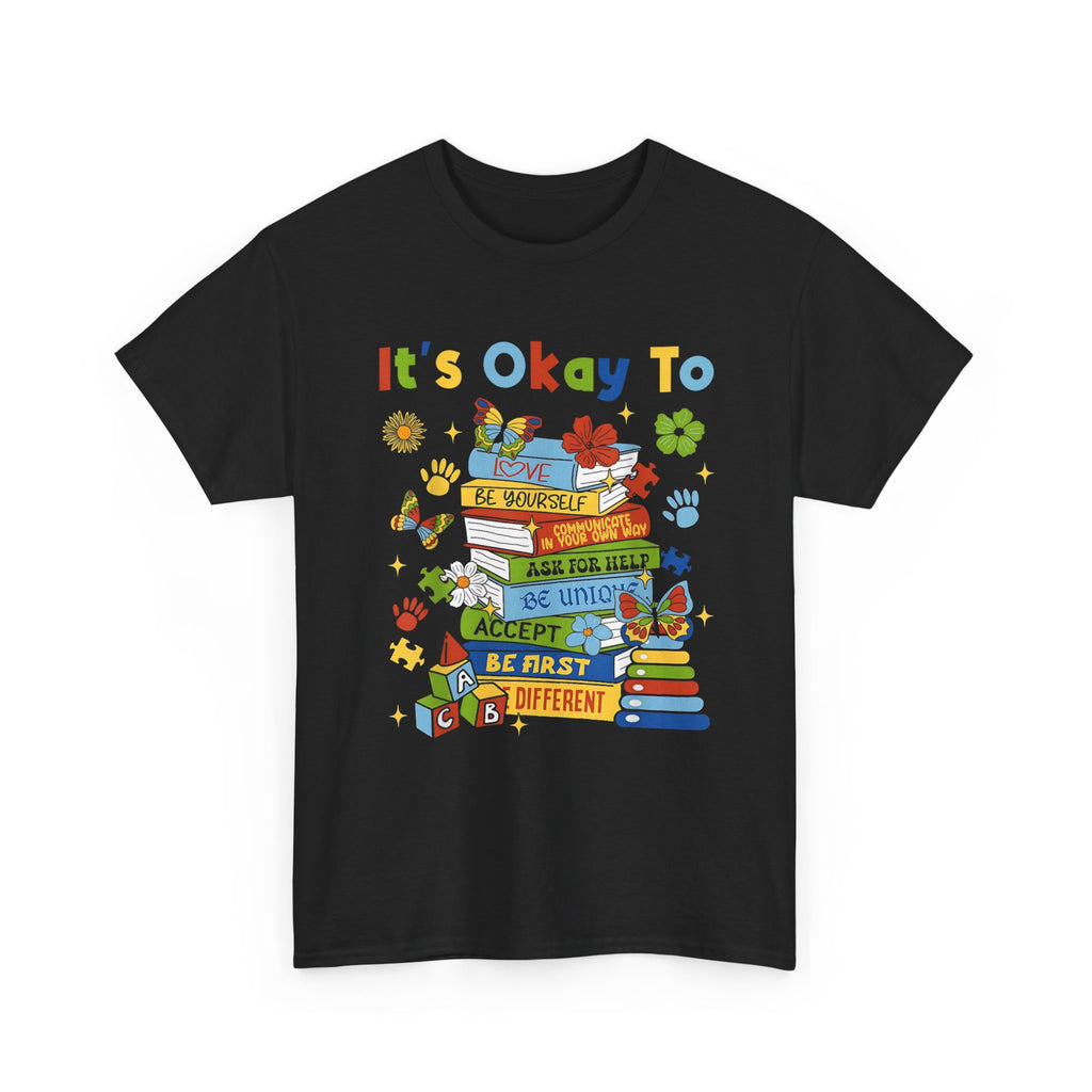 It's Okay To Learn Children’s T-Shirt - Positive Classroom / Autism ADHD Tee NEW