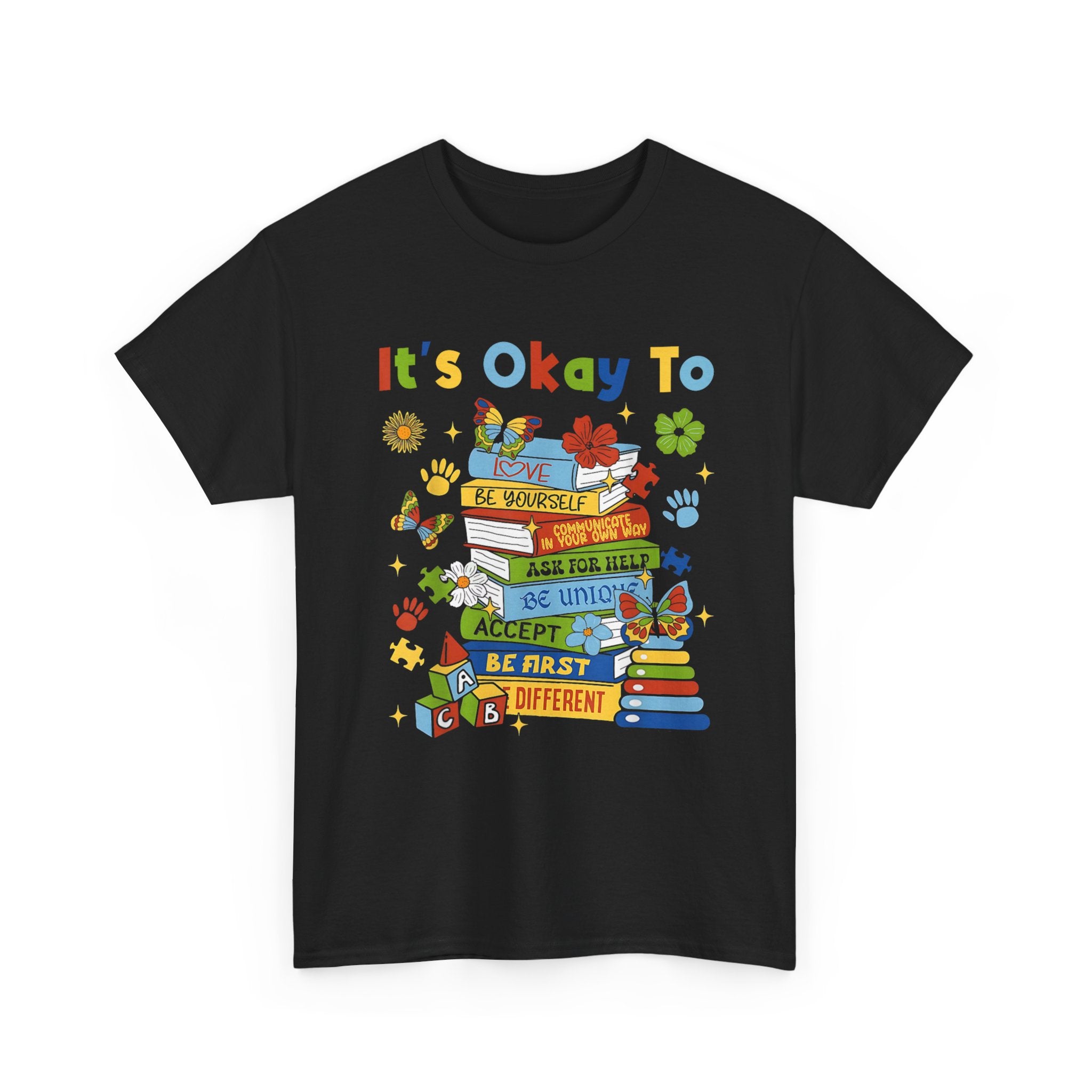 It's Okay To Learn Children’s T-Shirt - Positive Classroom / Autism ADHD Tee NEW