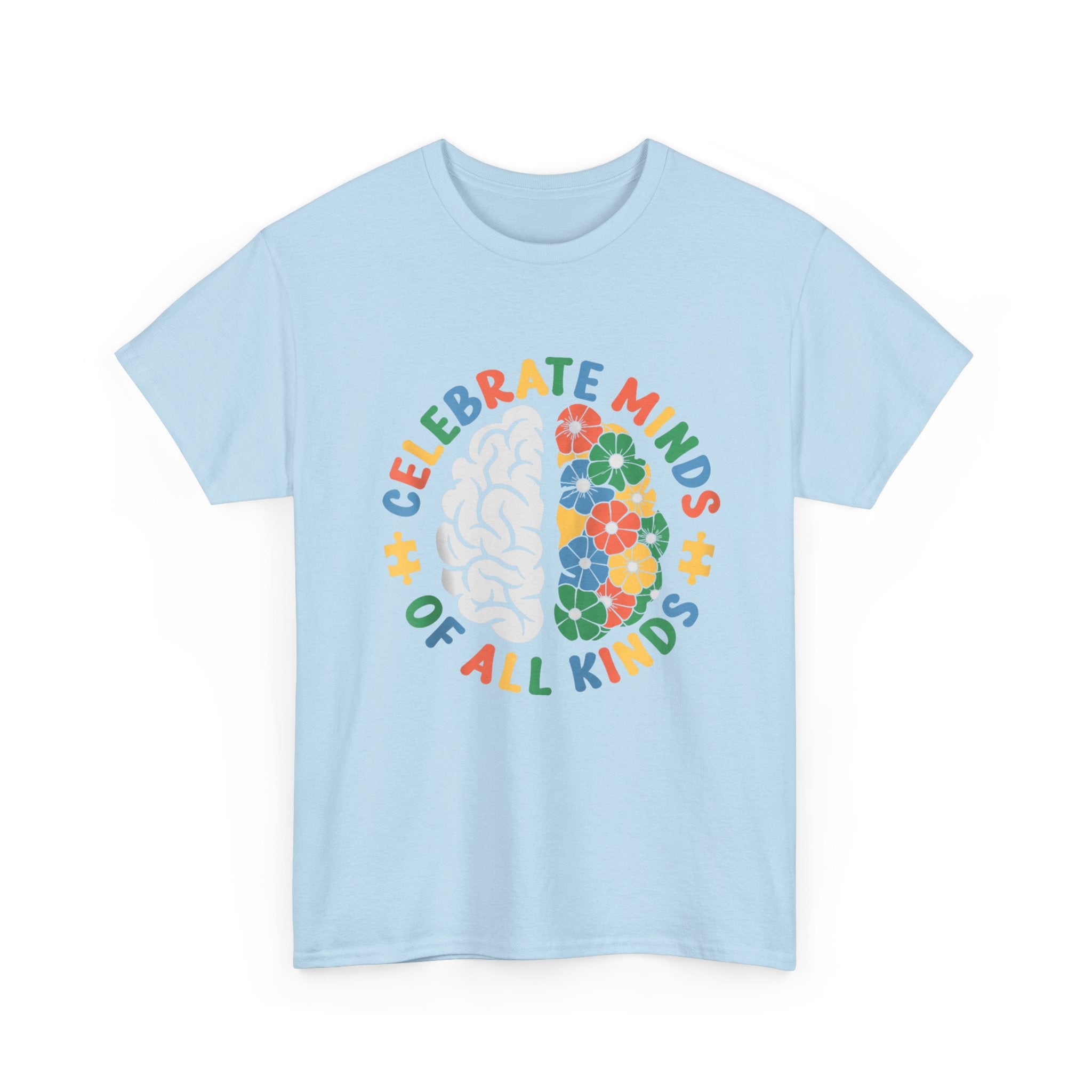 Celebrate Minds of All Kinds T-Shirt - Autism ADHD Neurodiverse Tee Shirt Gift