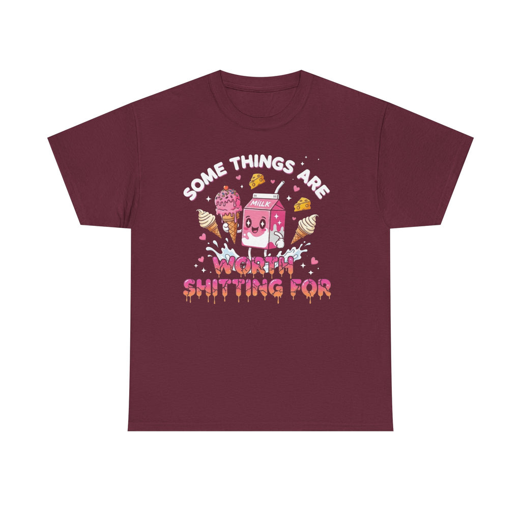 Funny T-Shirt - Some Things Are Worth Shitting For - IBS Gluten Intolerence Gift Tee Shirt