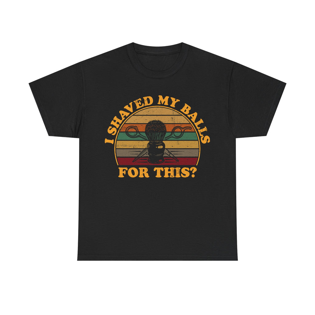 Funny Golf T-Shirt - I Shaved My Balls For This - Curb Your Enthusiasm - Rude Gift Tee Shirt
