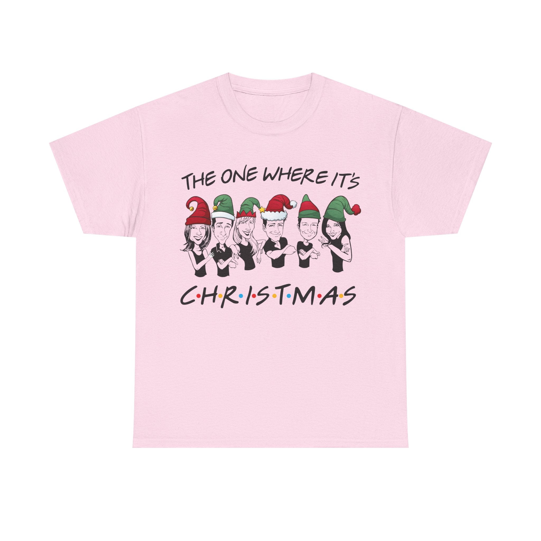 Friends Christmas T-Shirt - The One Where It's Christmas - Holiday Gift Tee Shirt - NEW