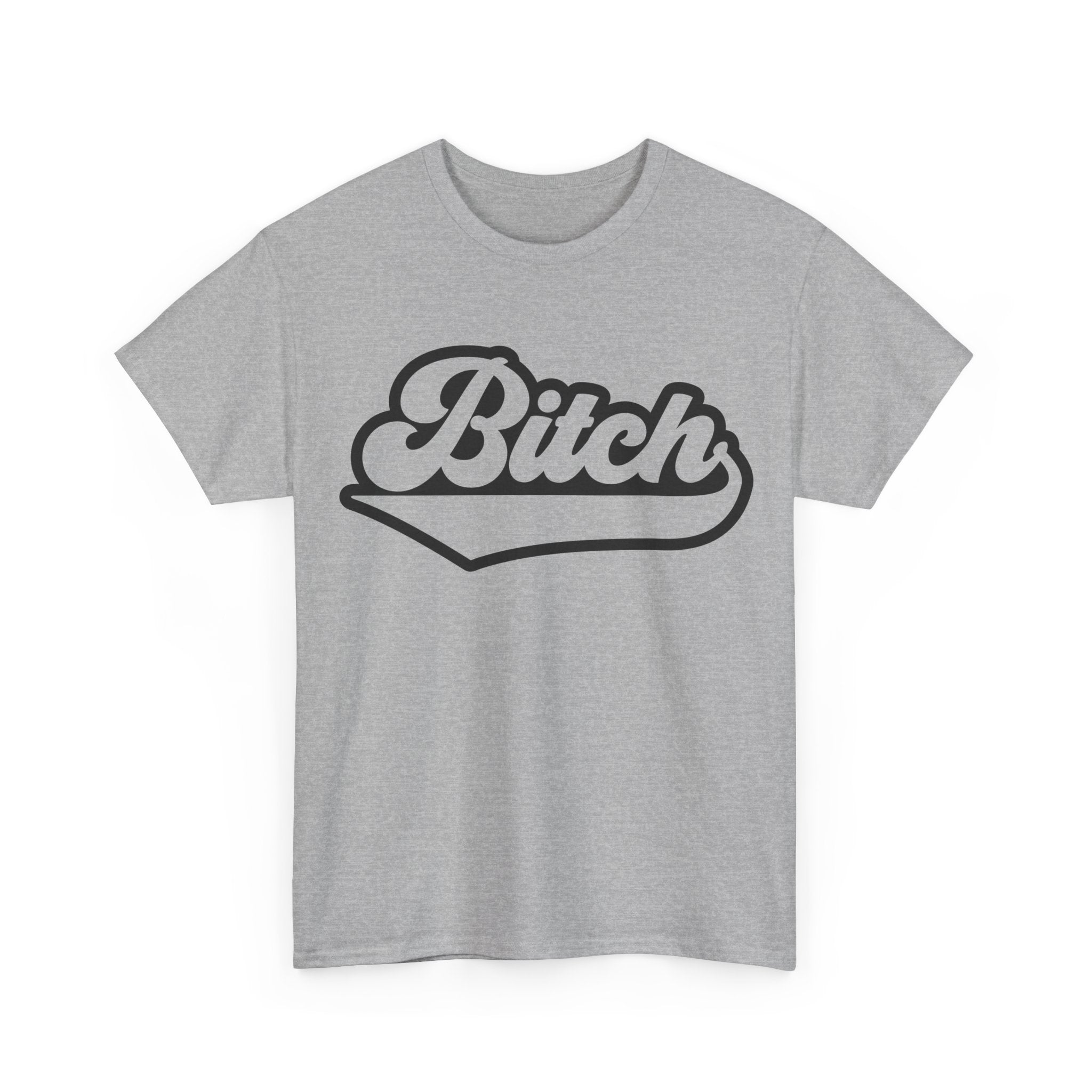 Graphic Tee - Bitch - Funny Rude Adult Script Logo T‑Shirt Gift for Her