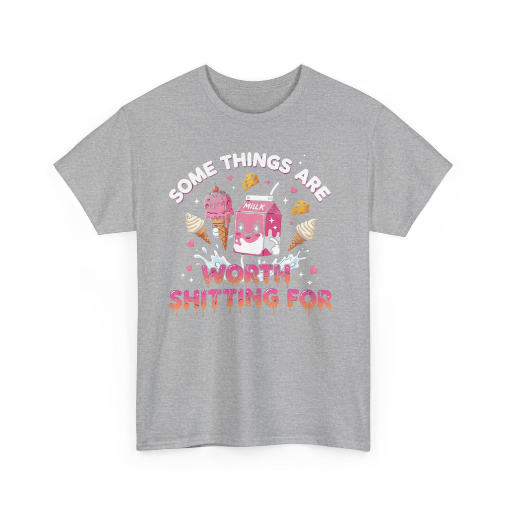 Funny T-Shirt - Some Things Are Worth Shitting For - IBS Gluten Intolerence Gift Tee Shirt