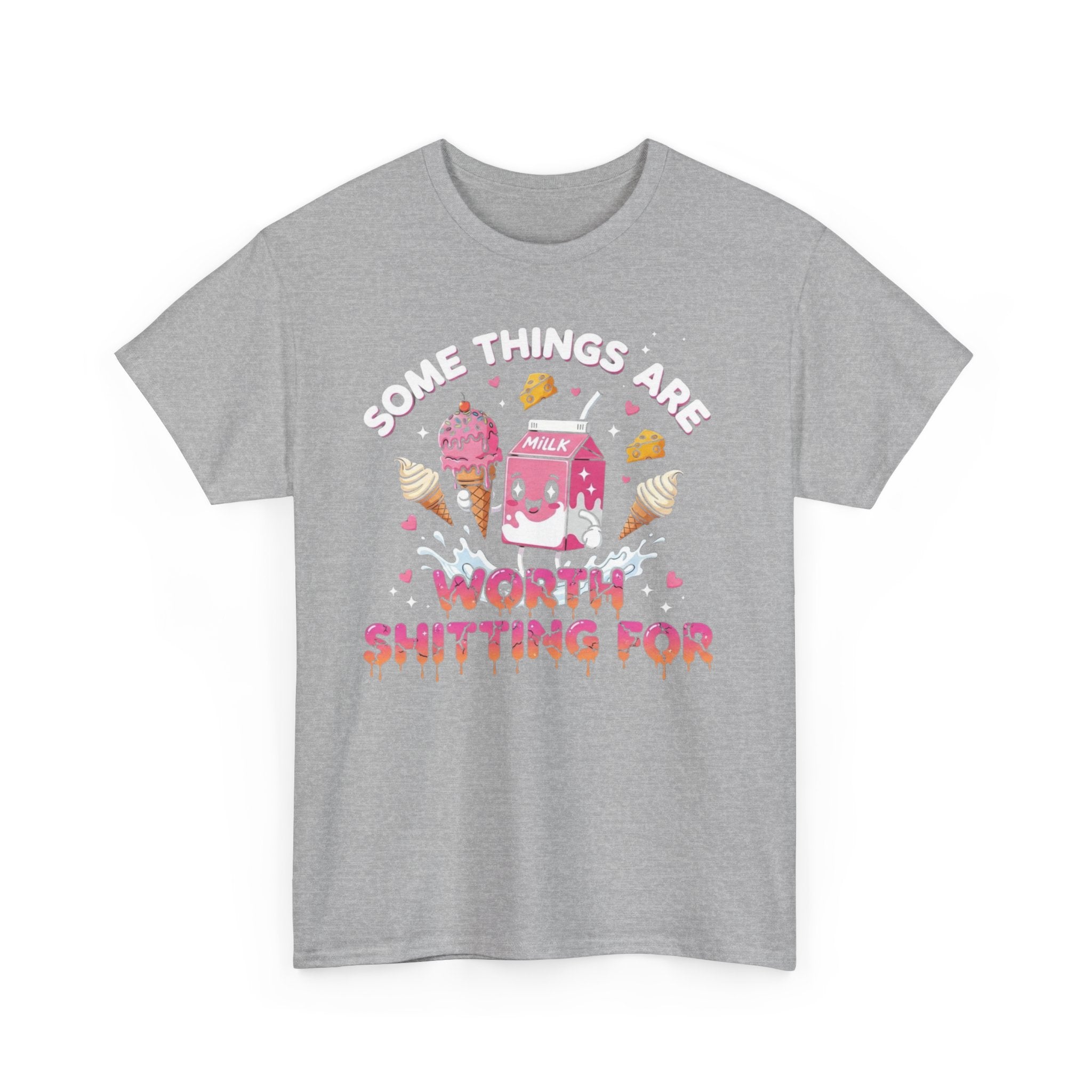 Funny T-Shirt - Some Things Are Worth Shitting For - IBS Gluten Intolerence Gift Tee Shirt