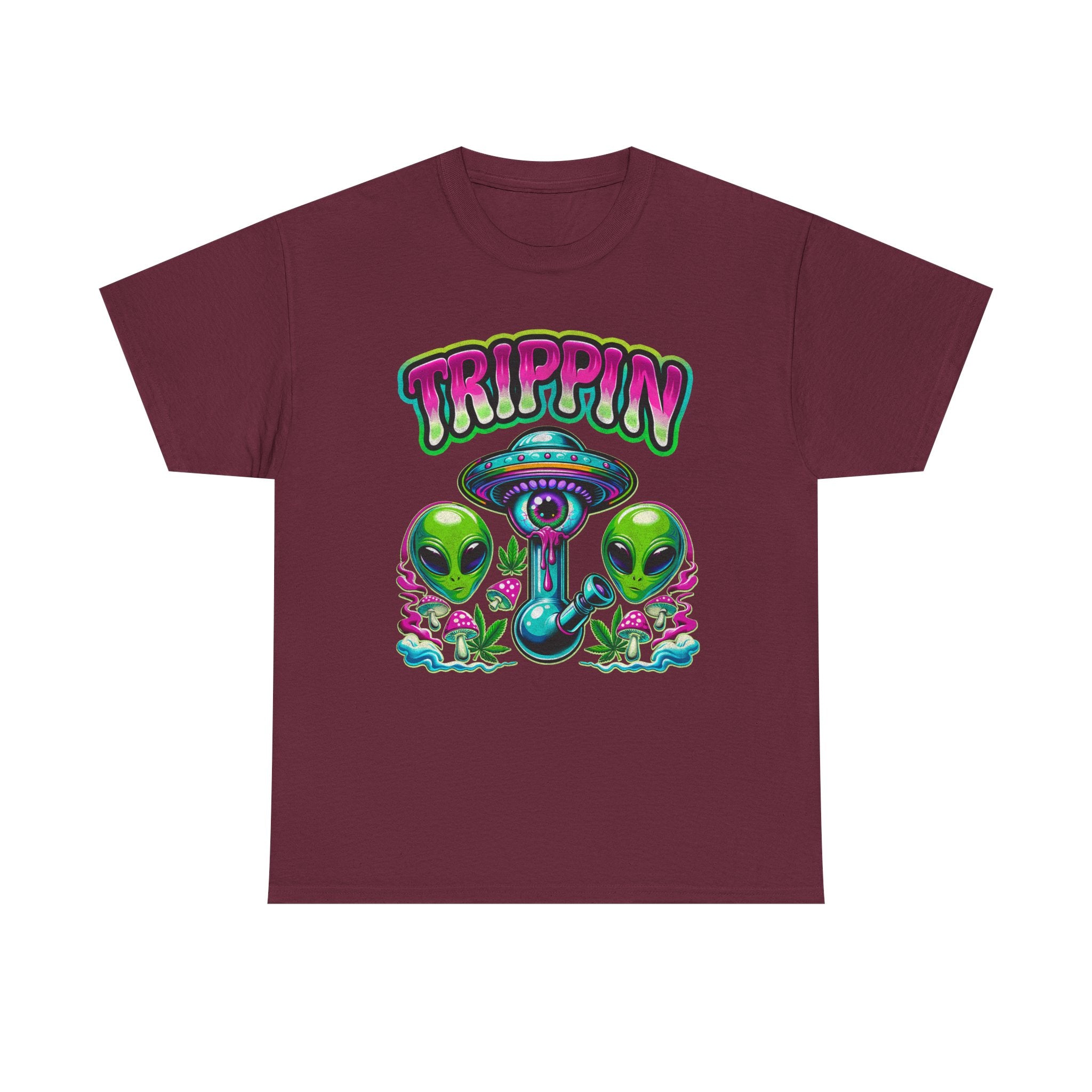 Trippin' Alien Mushroom Tee - Funny Psychedelic T-Sirt Gift