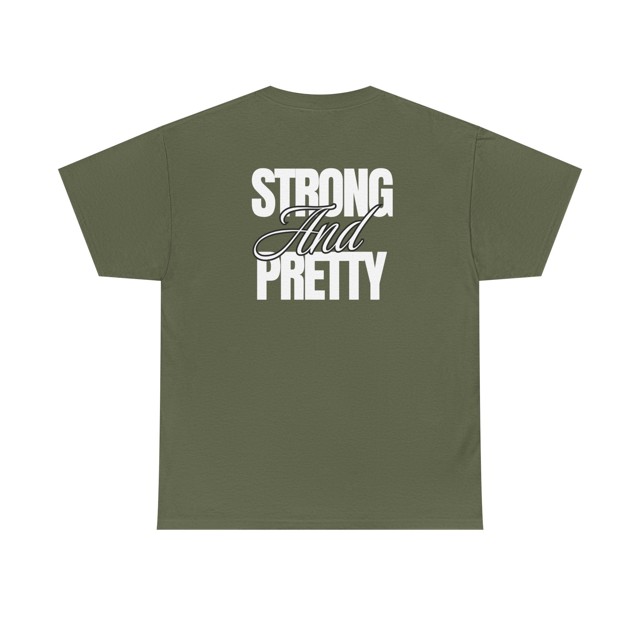 Strong And Pretty T-Shirt -  Funny Gyn Tee Shirt - Gymenix Workout Top With Back Print