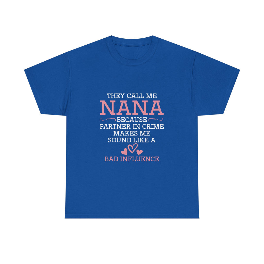 Nana Partner In Crime Tee Shirt - Funny Gift T-Shirt For Nanna Grandmother Grandma