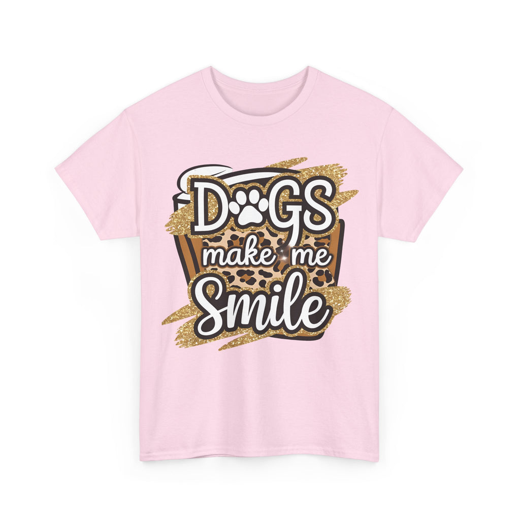 Dog Lover Tee Shirt - Dogs Make Me Smile - Funny T-Shirt Gift For Dog Owner