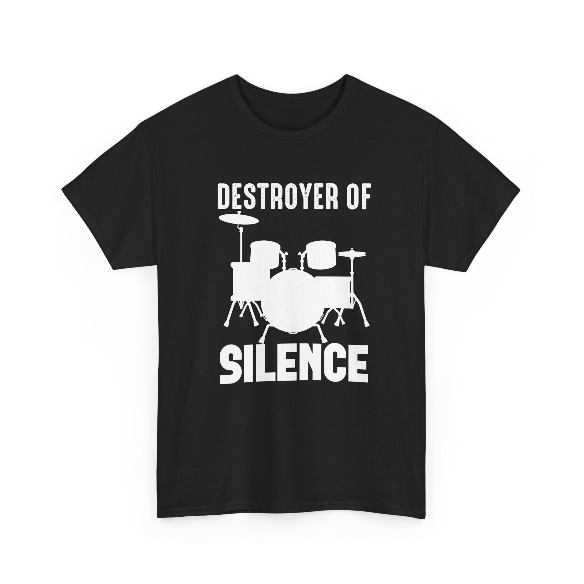 Drummer T-Shirt - Destroyer of Silence"- - Funny Drum Set Tee Shirt NEW