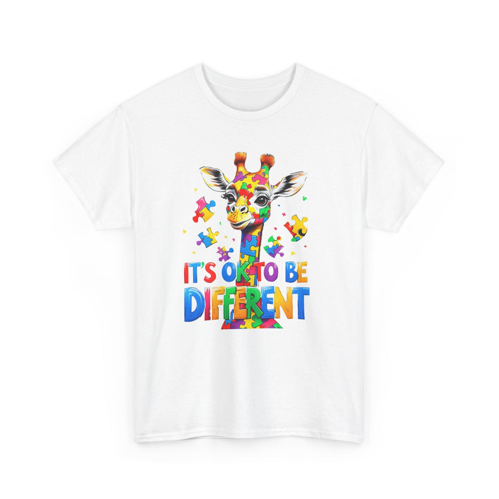 It's OK To Be Different Giraffe Tee Shift - Autism ADHD ASD Aspergers Awareness T Shirt - Gift
