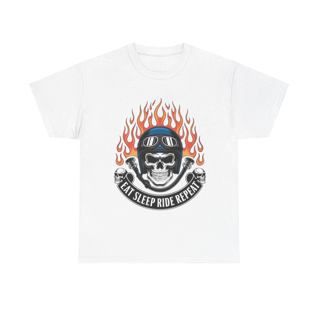 Biker T-Shirt - Eat Sleep Ride Repeat - Tee Shirt For Bikers - Gift For Motorcycle Enthusiasts - NEW