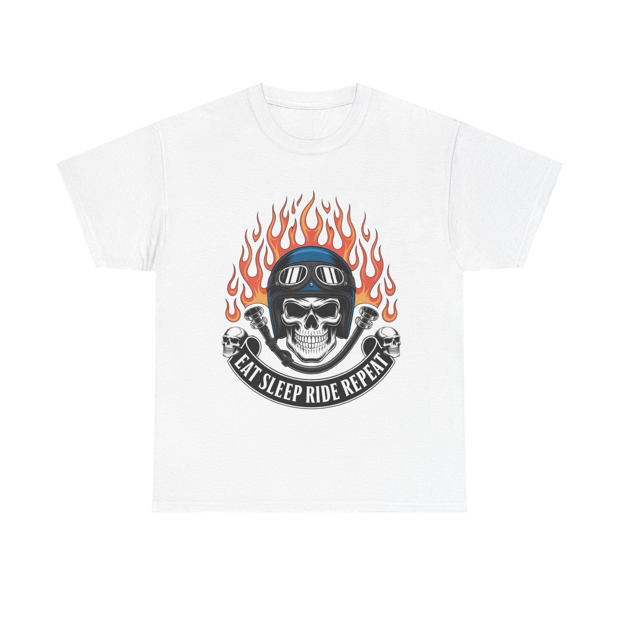 Biker T-Shirt - Eat Sleep Ride Repeat - Tee Shirt For Bikers - Gift For Motorcycle Enthusiasts - NEW