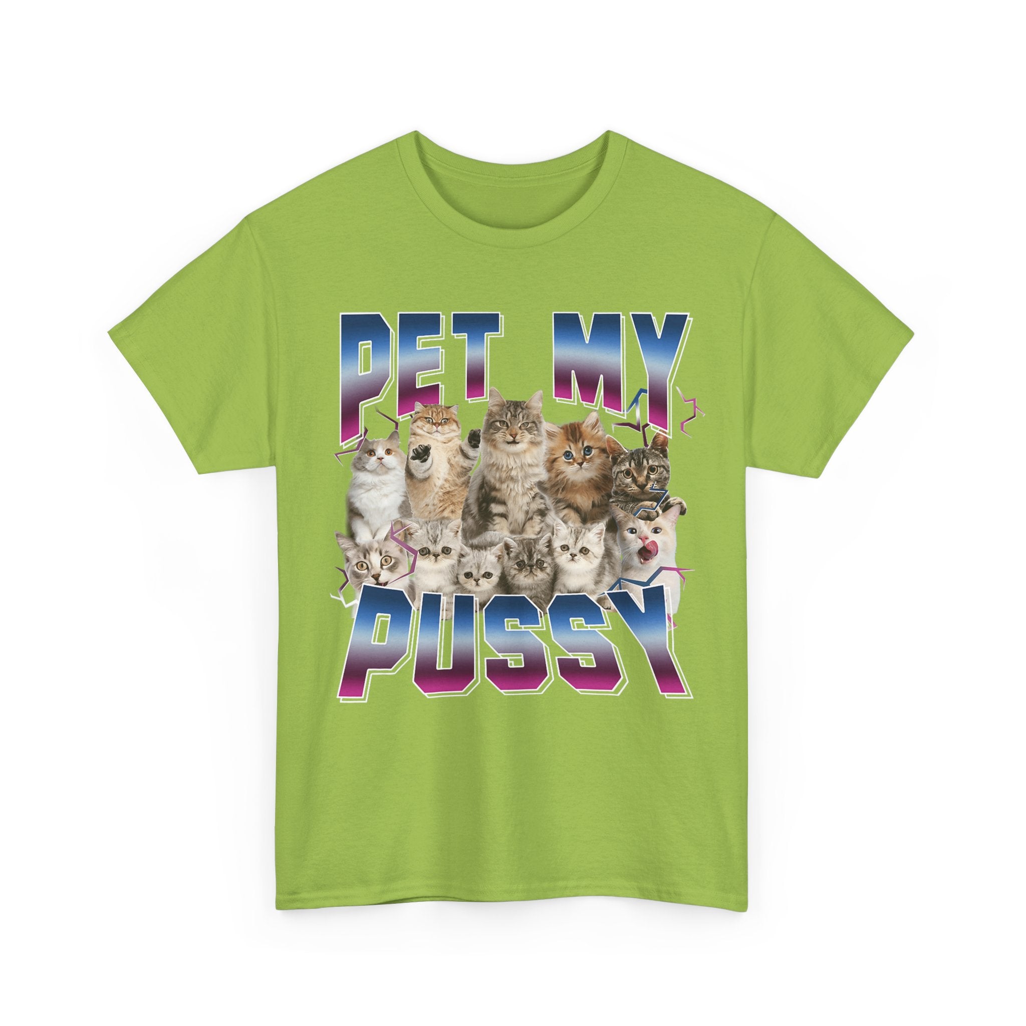 Pet My Pussy T-Shirt - Funny Cat Graphic Tee Shirt Gift for Cat Lovers
