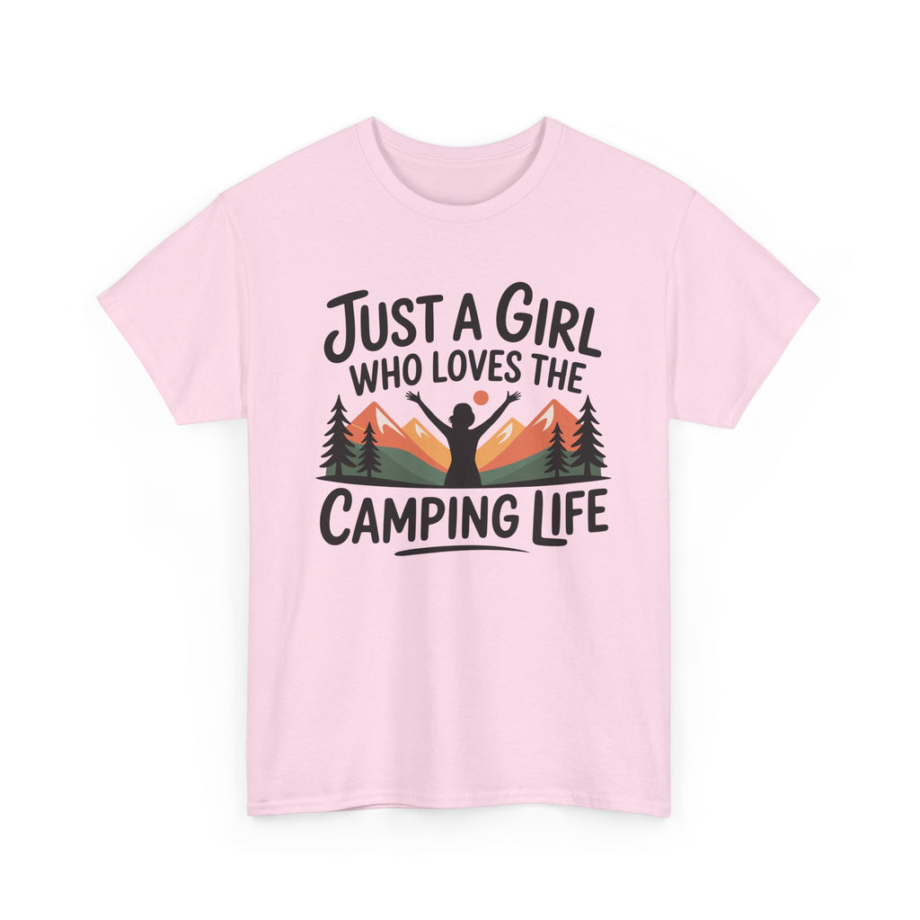 Camper T-Shirt - Just A Girl Who Loves Camping Life - Vanlife T Shirt - Campervan Tee Shirt Gift