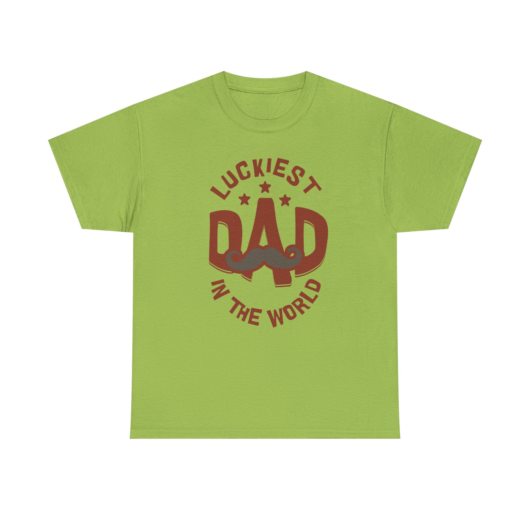 Funny t-Shirt - Luckiest Dad In The World Tee Shirt - Fathers Day Dad Birthday Funny Gift NEW