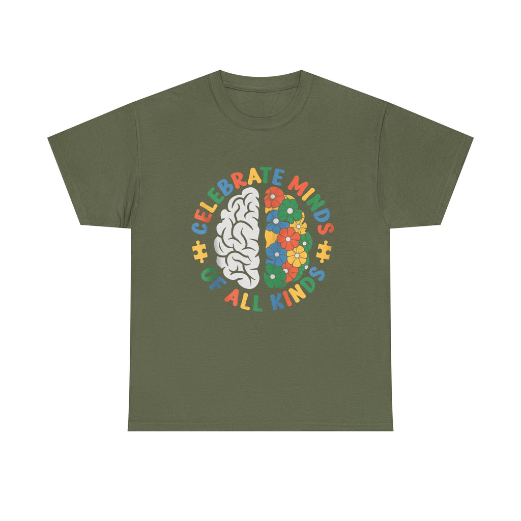 Celebrate Minds of All Kinds T-Shirt - Autism ADHD Neurodiverse Tee Shirt Gift