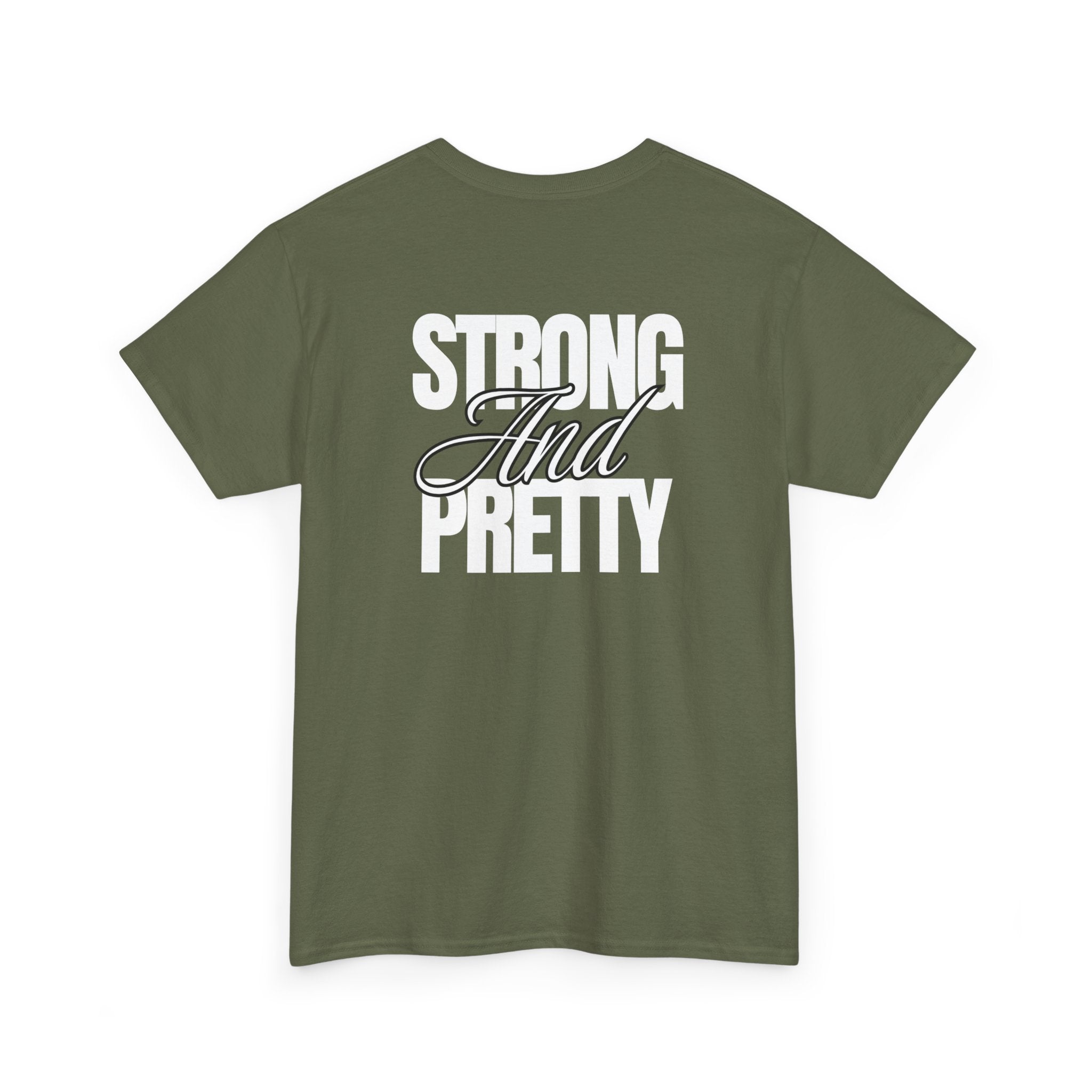 Strong And Pretty T-Shirt -  Funny Gyn Tee Shirt - Gymenix Workout Top With Back Print