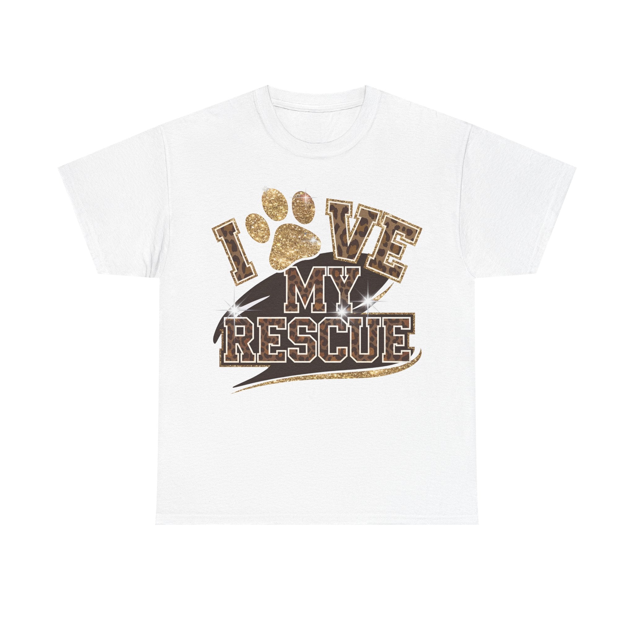 I Love My Rescue Dog Tee Shirt - T-Shirt Gift For Rescue Puppy Dog Owner - NEW