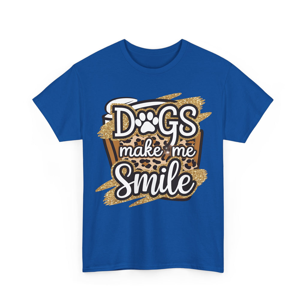 Dog Lover Tee Shirt - Dogs Make Me Smile - Funny T-Shirt Gift For Dog Owner