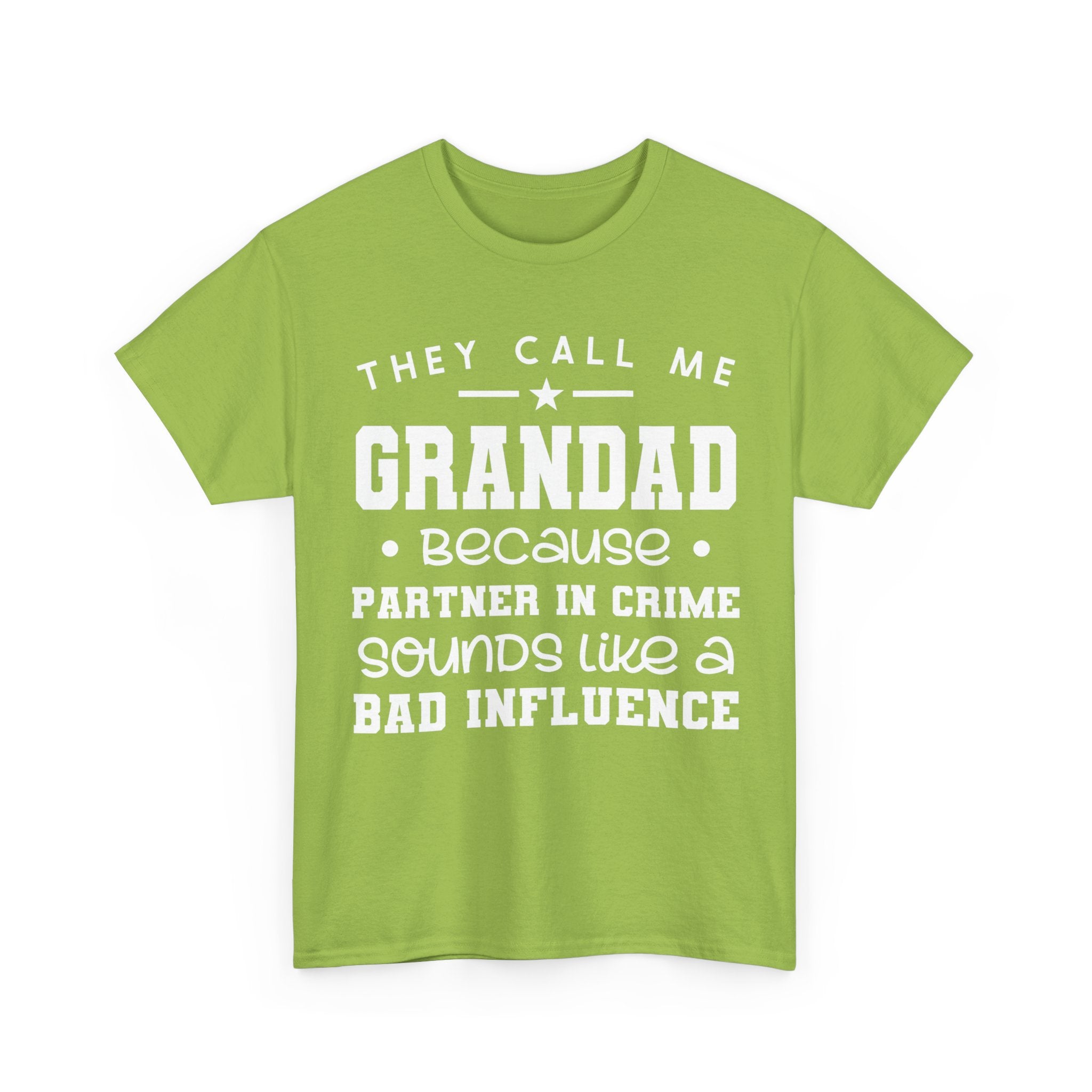 They Call Me Grandad Partner In Crime Tee Shirt - Funny T-Shirt Gift For Grandad Grandpa NEW