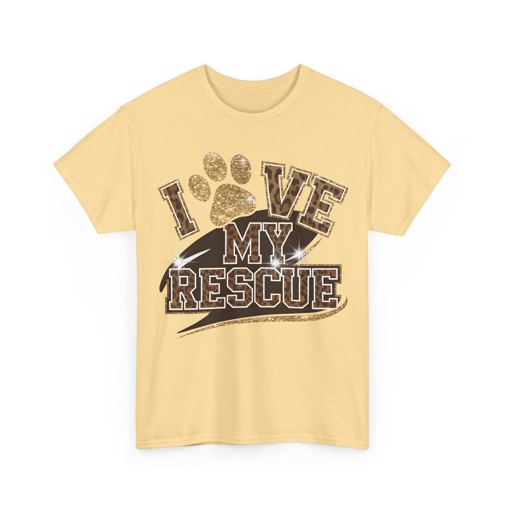I Love My Rescue Dog Tee Shirt - T-Shirt Gift For Rescue Puppy Dog Owner - NEW