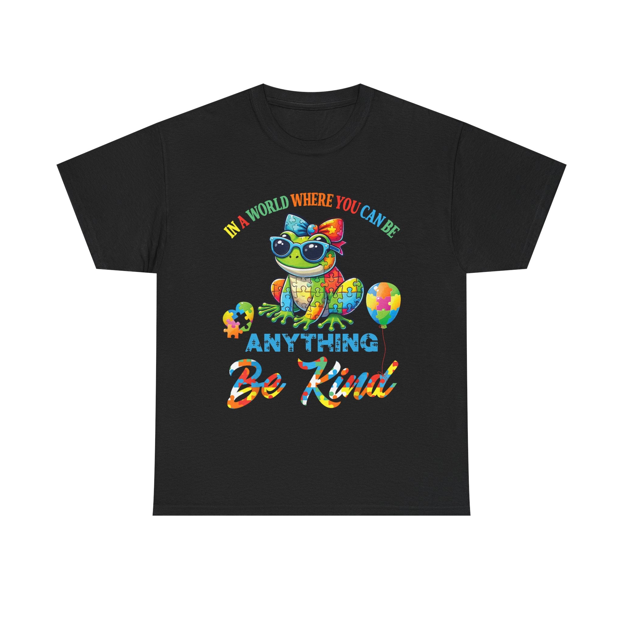 Be Kind Turtle T‑Shirt - A World Where You Can Be Anything Be Kind - Autism ADHD Tee Shirt