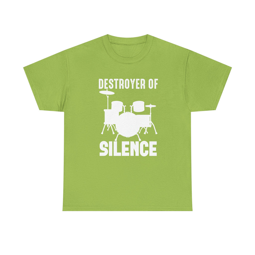 Drummer T-Shirt - Destroyer of Silence"- - Funny Drum Set Tee Shirt NEW