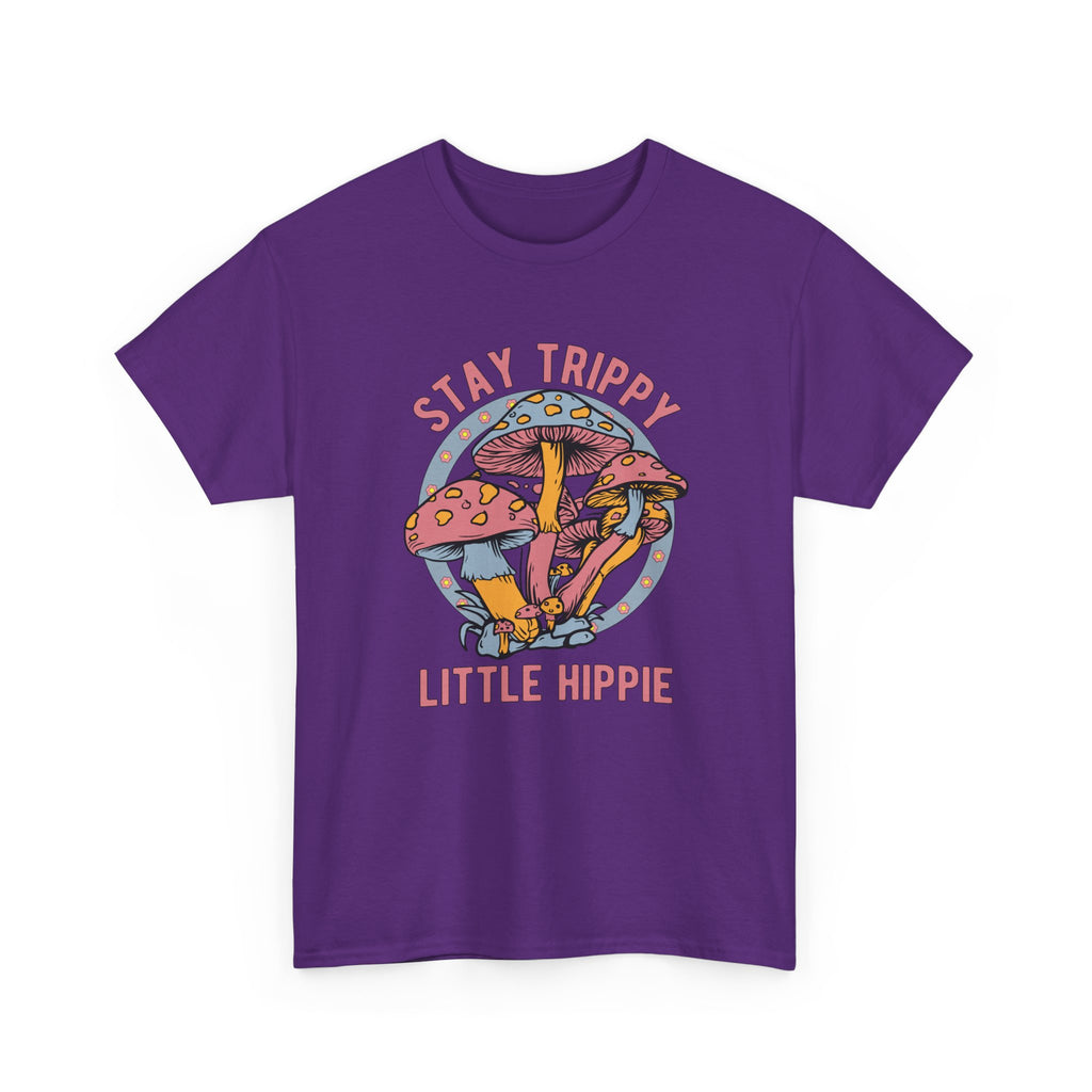 Stay Trippy Little Hippie T-Shirt - Funny Magic Mushroom Tee Shirt - Gift NEW