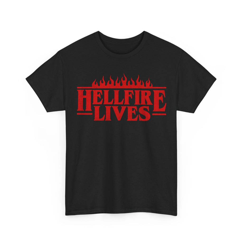 Hellfire Lives T-Shirt - Stranger Things Red Flame Graphic Tee Shirt - Hellfire Club Gift NEW