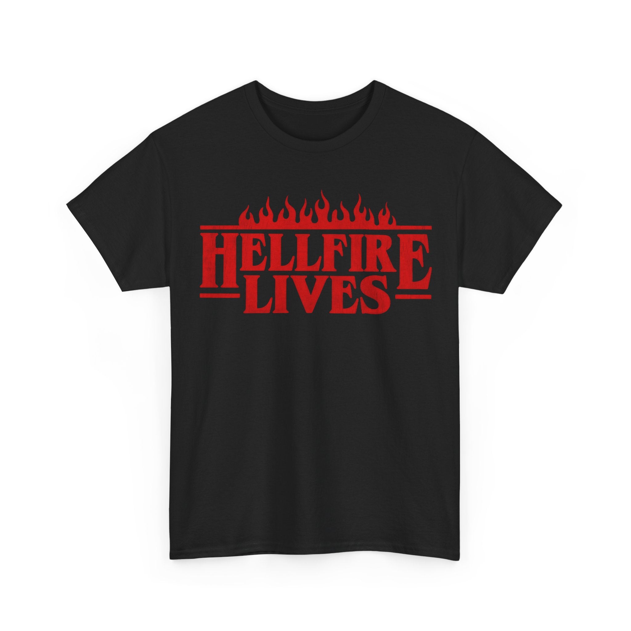 Hellfire Lives T-Shirt - Stranger Things Red Flame Graphic Tee Shirt - Hellfire Club Gift NEW
