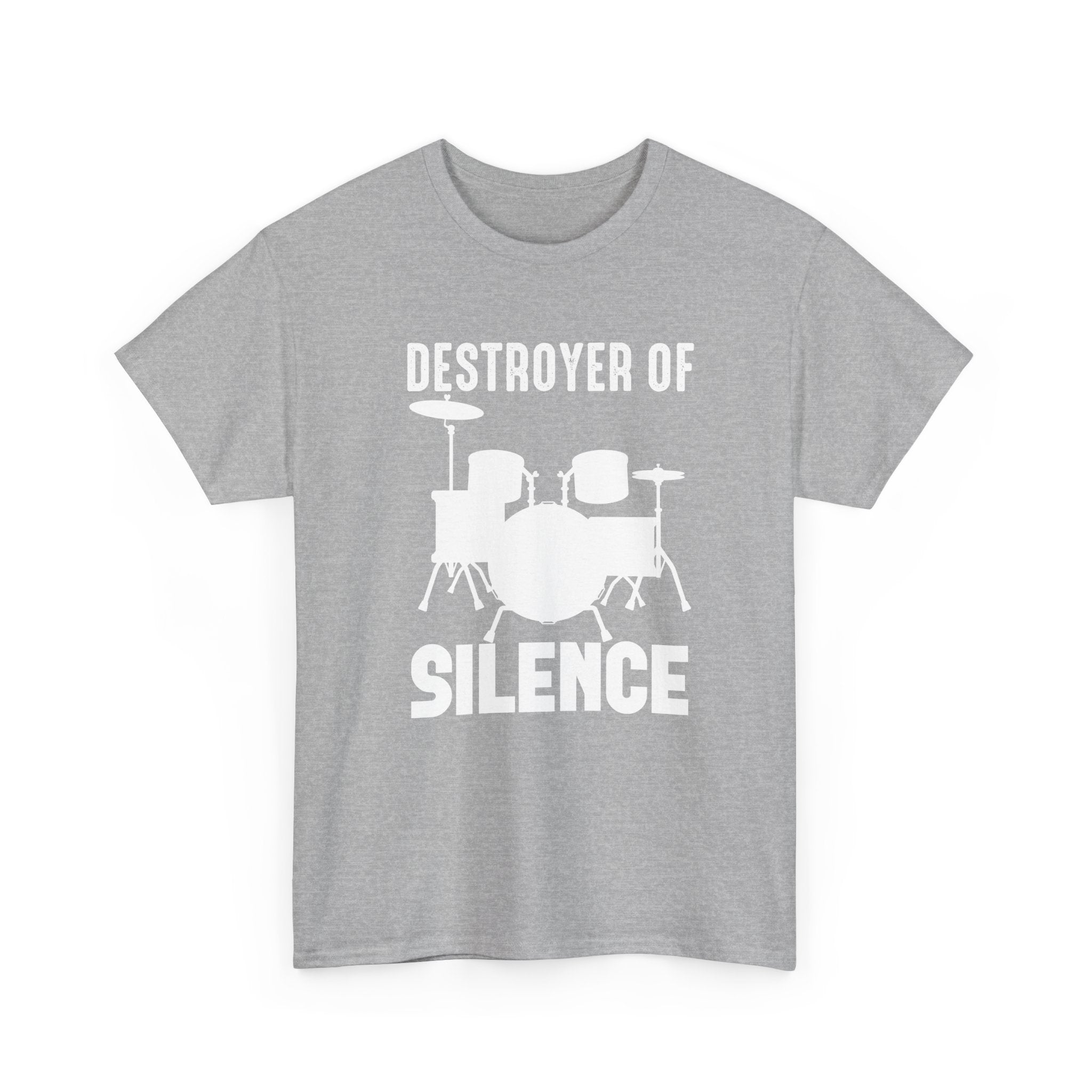 Drummer T-Shirt - Destroyer of Silence"- - Funny Drum Set Tee Shirt NEW
