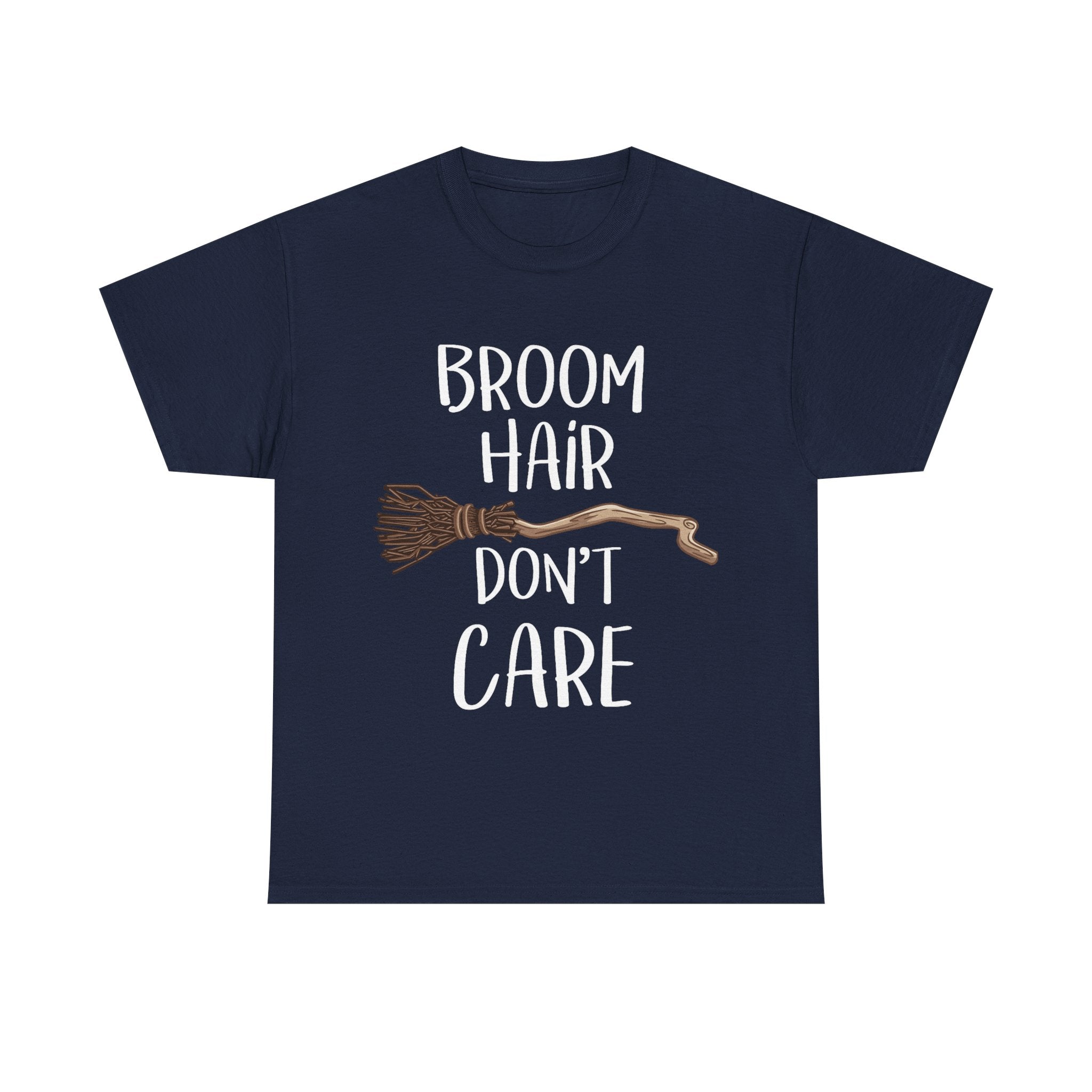 Funny Witch T Shirt - Broom Hair Dont Care Tee - Gift For Witches - Wicken T-Shirt NEW