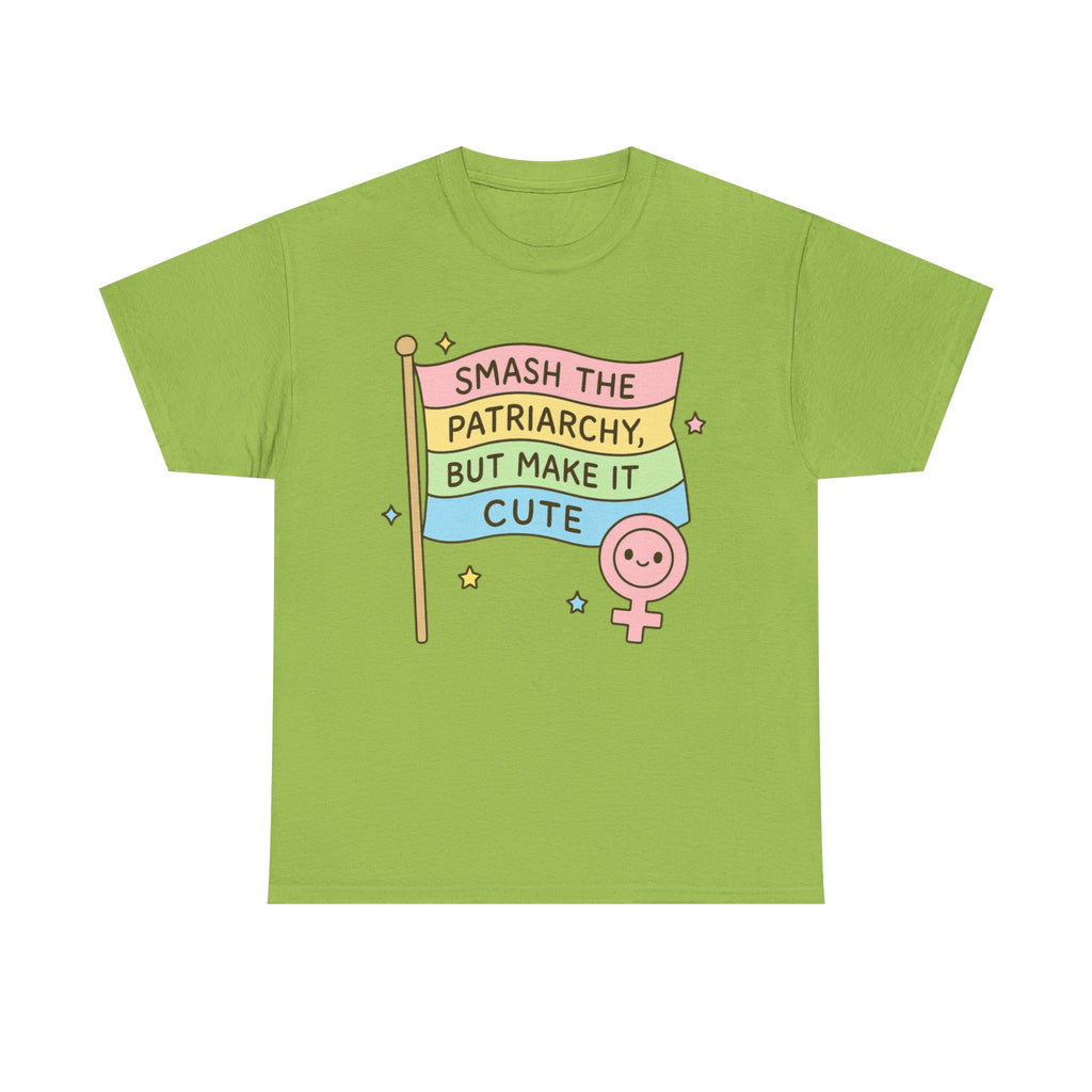 Funny Feminism T-Shirt - Smash The Patriachy But Make It Cute - Tee Shirt Gift For Strong Women Feminist - Anti Patriachy