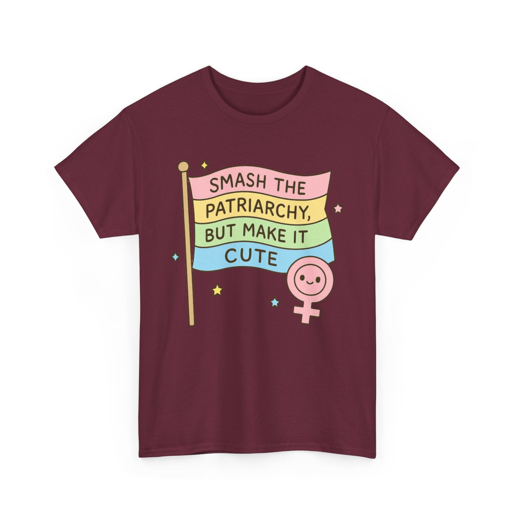Funny Feminism T-Shirt - Smash The Patriachy But Make It Cute - Tee Shirt Gift For Strong Women Feminist - Anti Patriachy