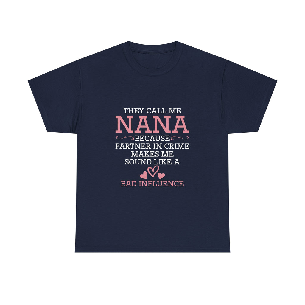 Nana Partner In Crime Tee Shirt - Funny Gift T-Shirt For Nanna Grandmother Grandma