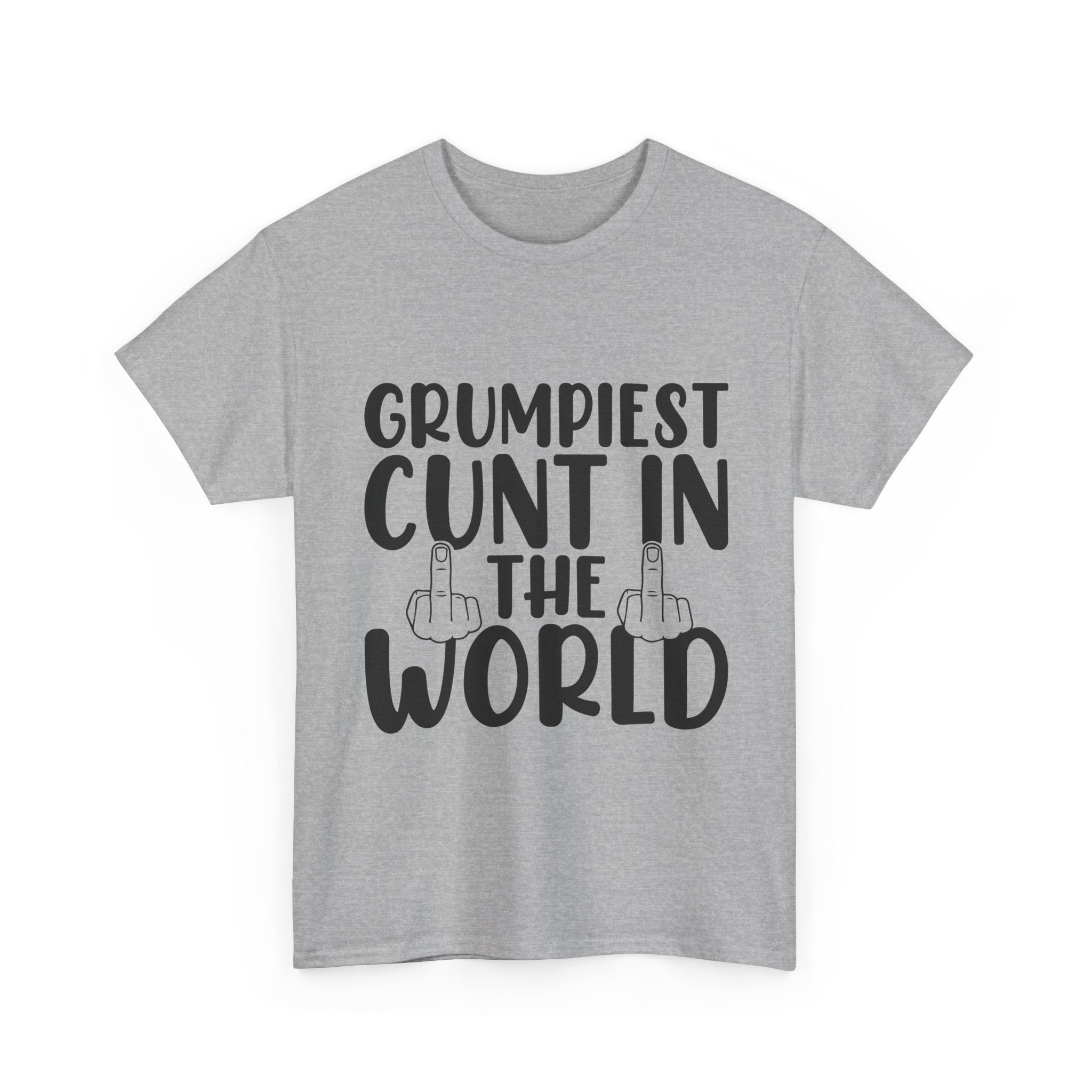 Funny Tee - Grumpiest C*nt in the World - Offensive Funny Sarcastic Middle Finger Shirt Dad Gift