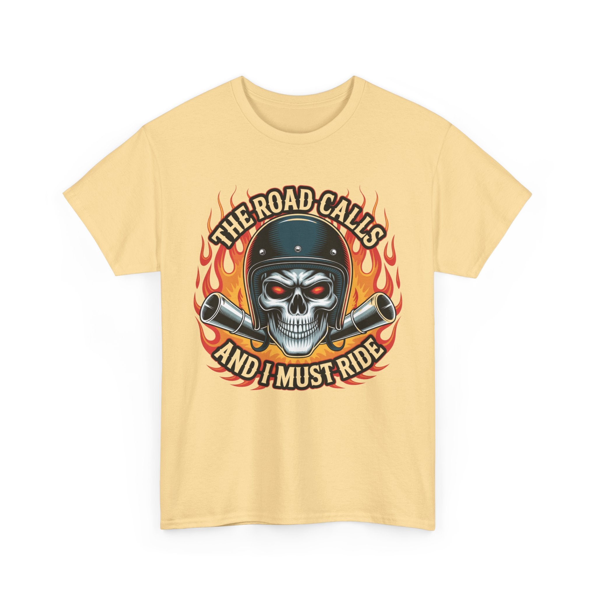 Biker T-Shirt - The Road Calls And I Must Ride - Motorcycle Tee Shirt Gift For Bikers and Harley Bike Enthusiasts