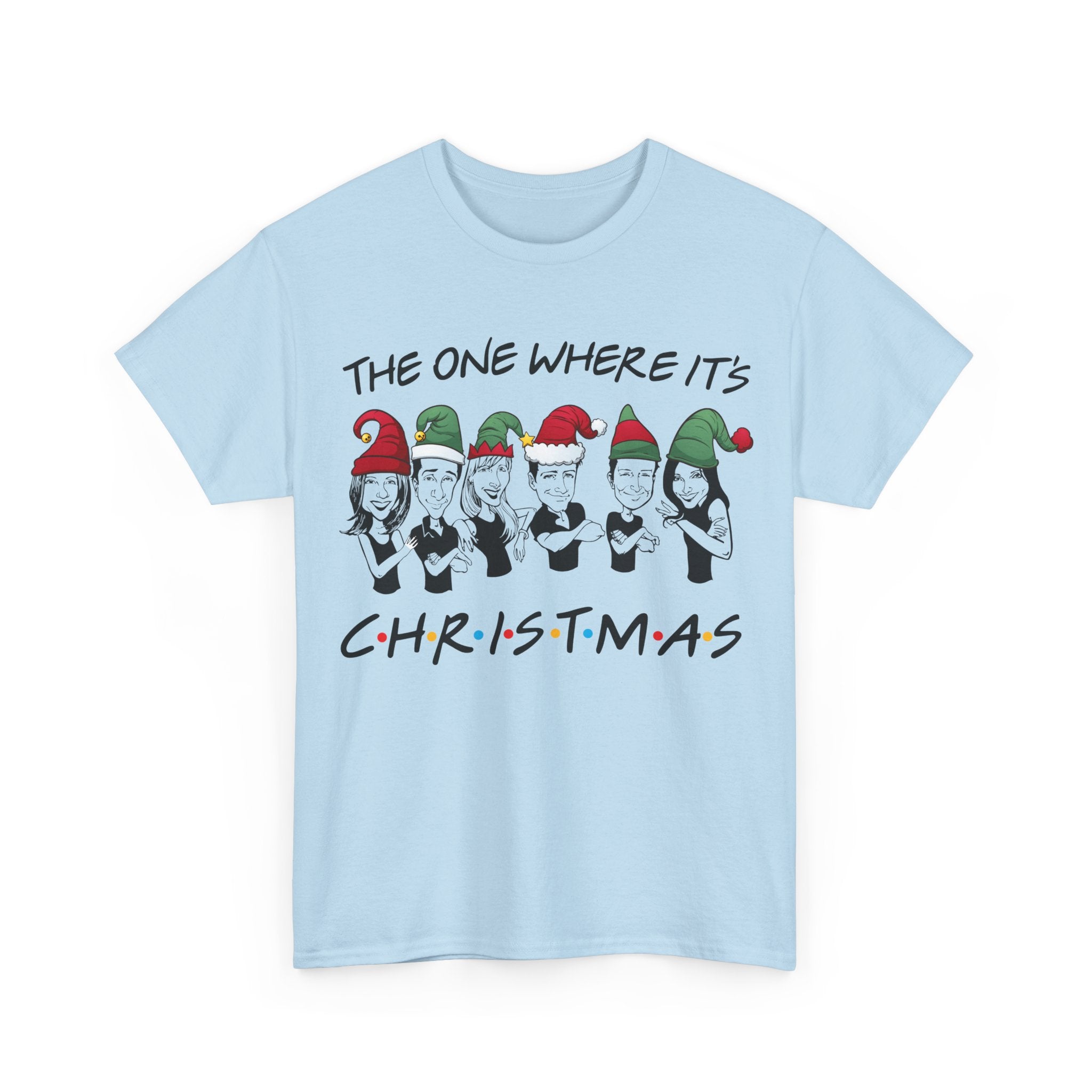 Friends Christmas T-Shirt - The One Where It's Christmas - Holiday Gift Tee Shirt - NEW