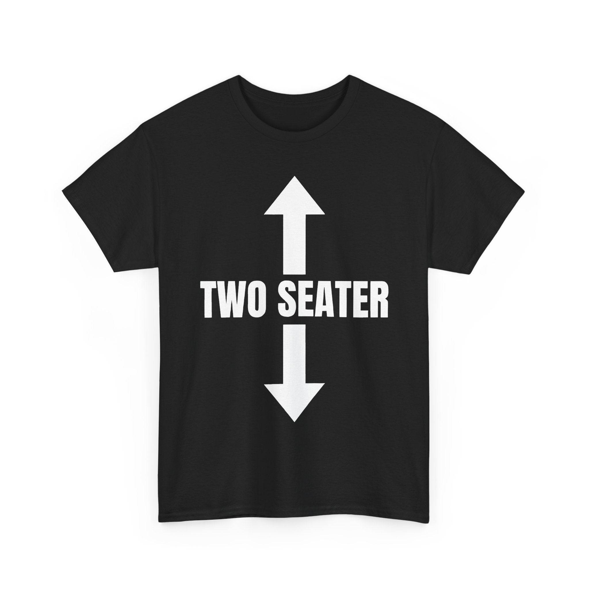 Two Seater T-Shirt - Funny Adult Rude 2 Seat Tee - Offensive Gift