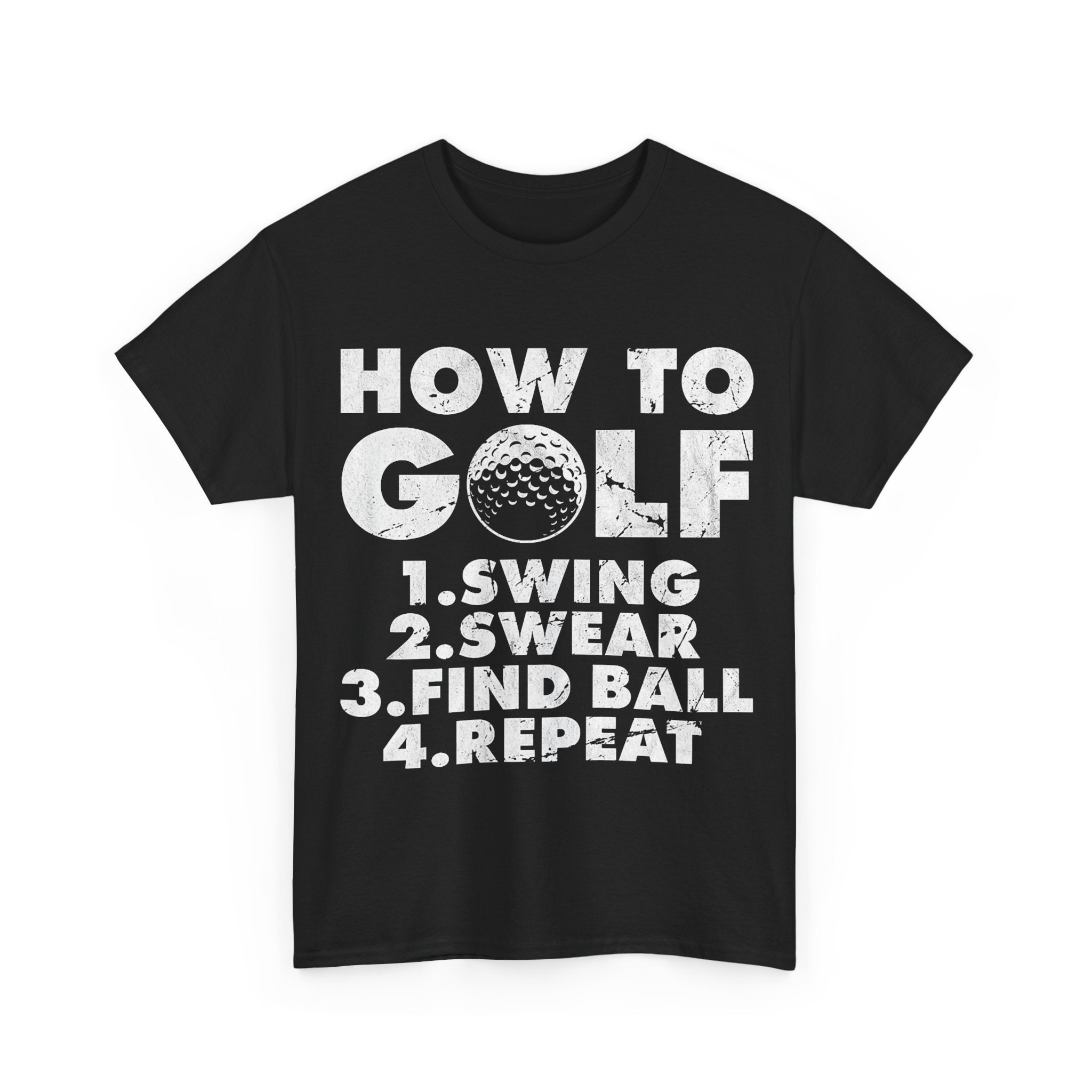 Funny Golf T-Shirt - How to Golf Tee Shirt - Gift For Golfers - Golfer Dad Grandad NEW
