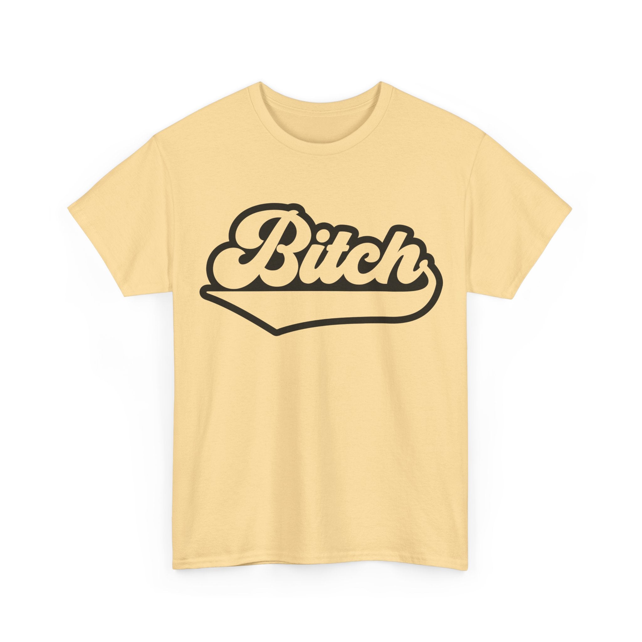 Graphic Tee - Bitch - Funny Rude Adult Script Logo T‑Shirt Gift for Her