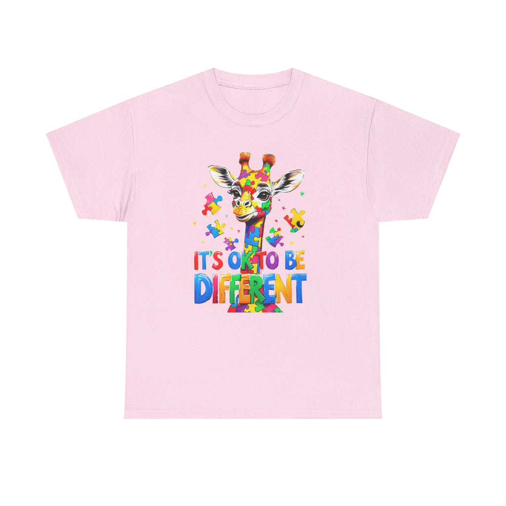 It's OK To Be Different Giraffe Tee Shift - Autism ADHD ASD Aspergers Awareness T Shirt - Gift