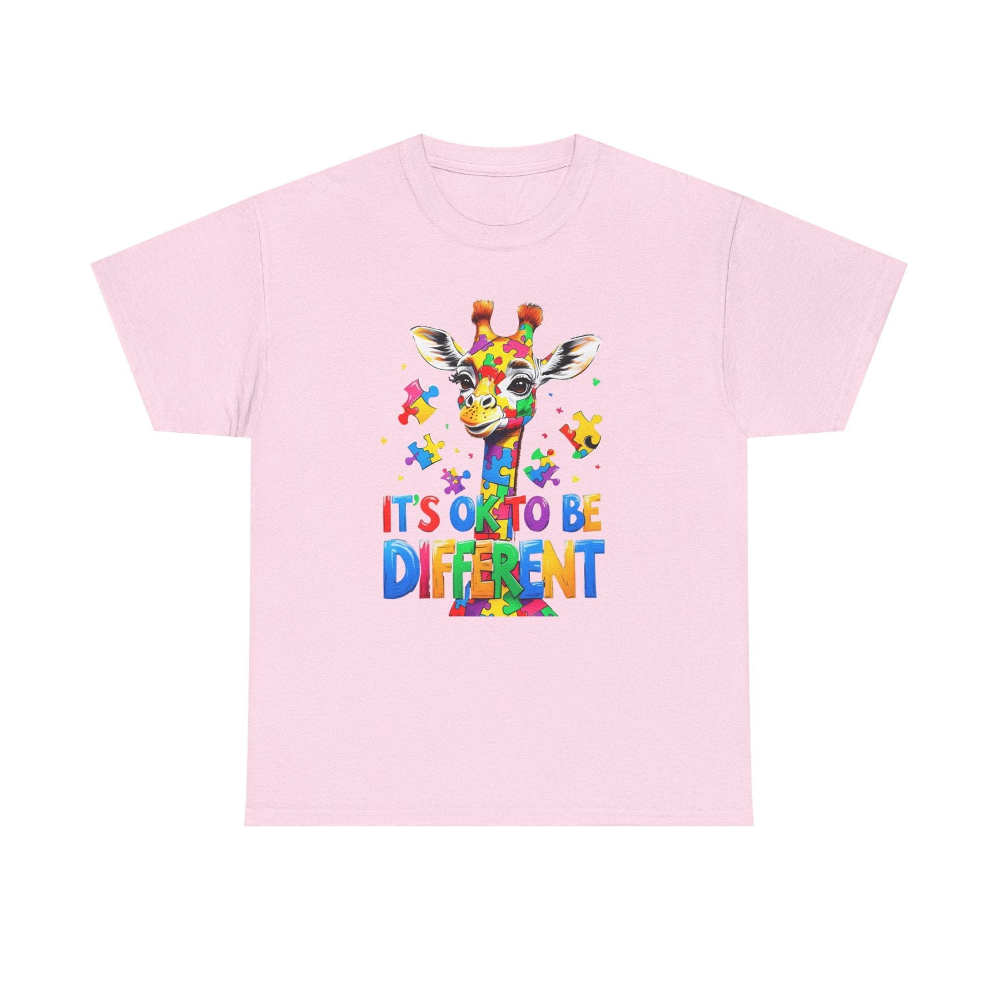It's OK To Be Different Giraffe Tee Shift - Autism ADHD ASD Aspergers Awareness T Shirt - Gift