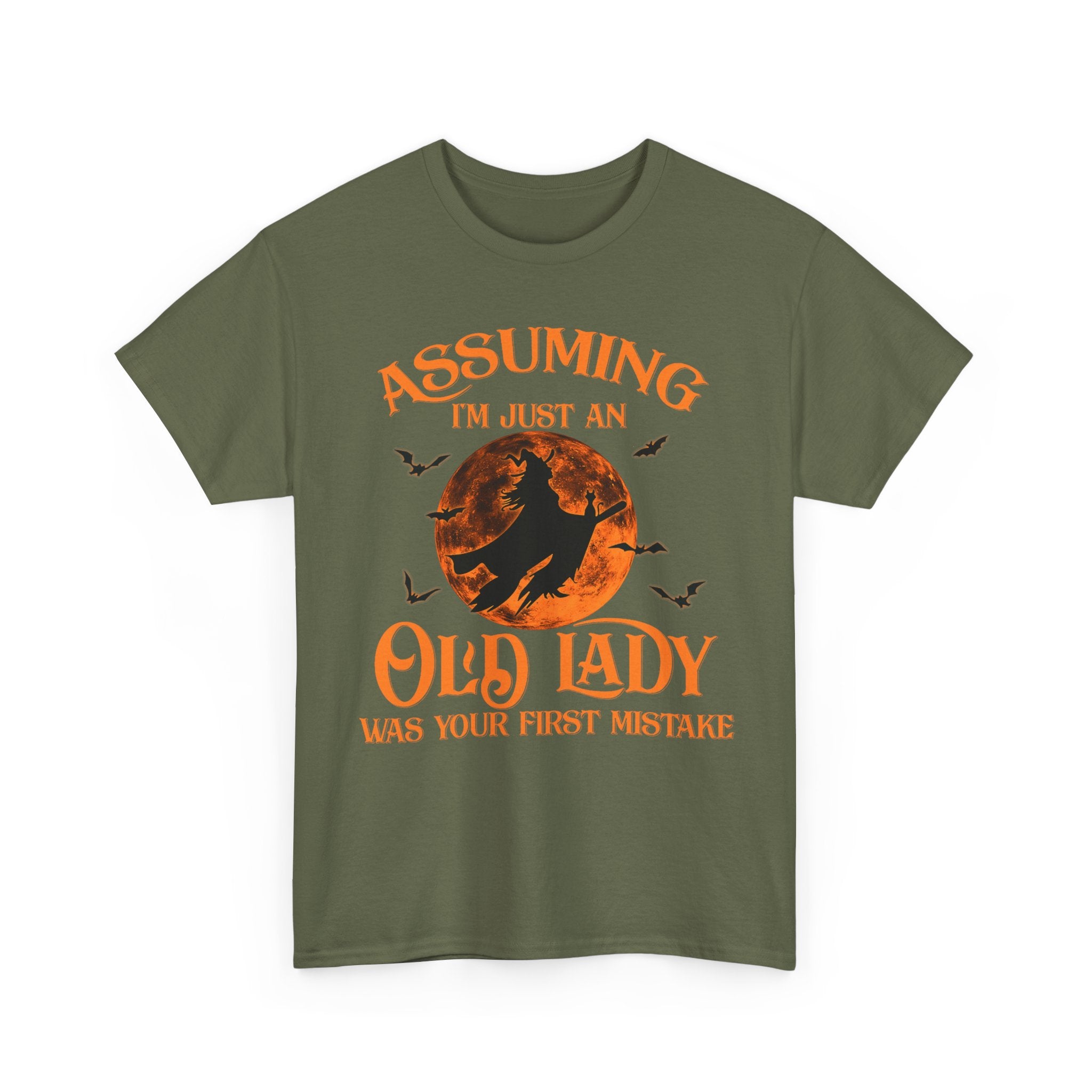 Witch T Shirt - Assuming Im Just An Old Lady Is Your First Mistake - Funny T-Shirt For Witches