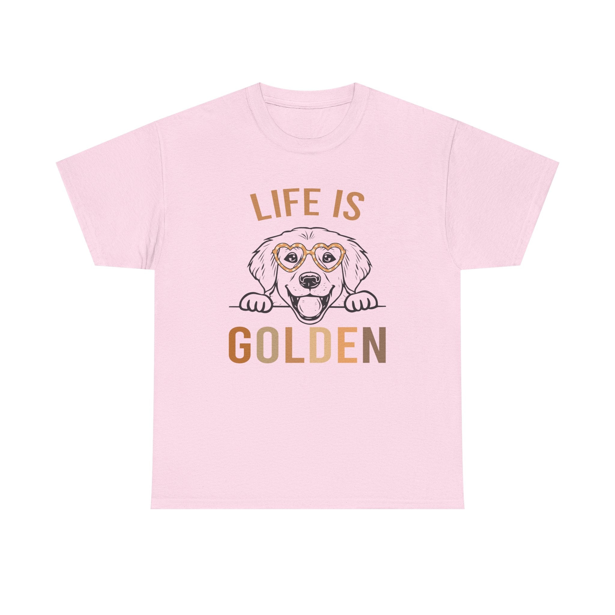Life Is Golden Tee Shirt - Gift For Golden Retriever  Dog Owners - Labrador Golden Retriever Dogs - T-Shirt NEW