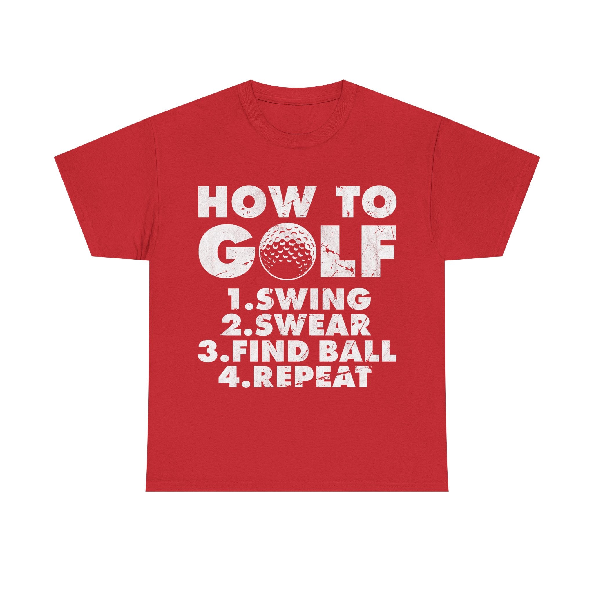 Funny Golf T-Shirt - How to Golf Tee Shirt - Gift For Golfers - Golfer Dad Grandad NEW